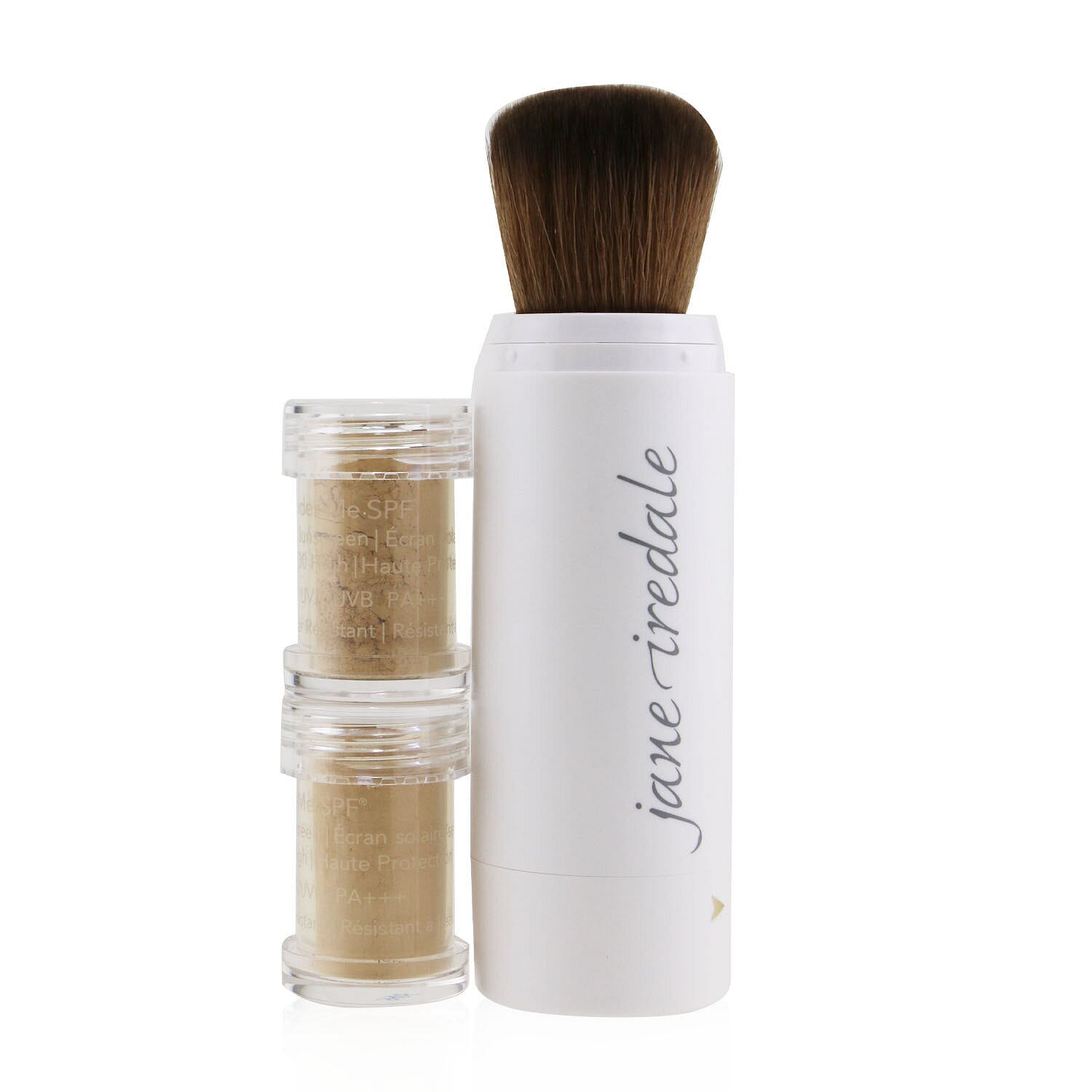 Jane Iredale Powder Me Refillable Brush (1x Brush, 2x Refills) - Golden 2x2.5g/0.09oz 2 กรัม