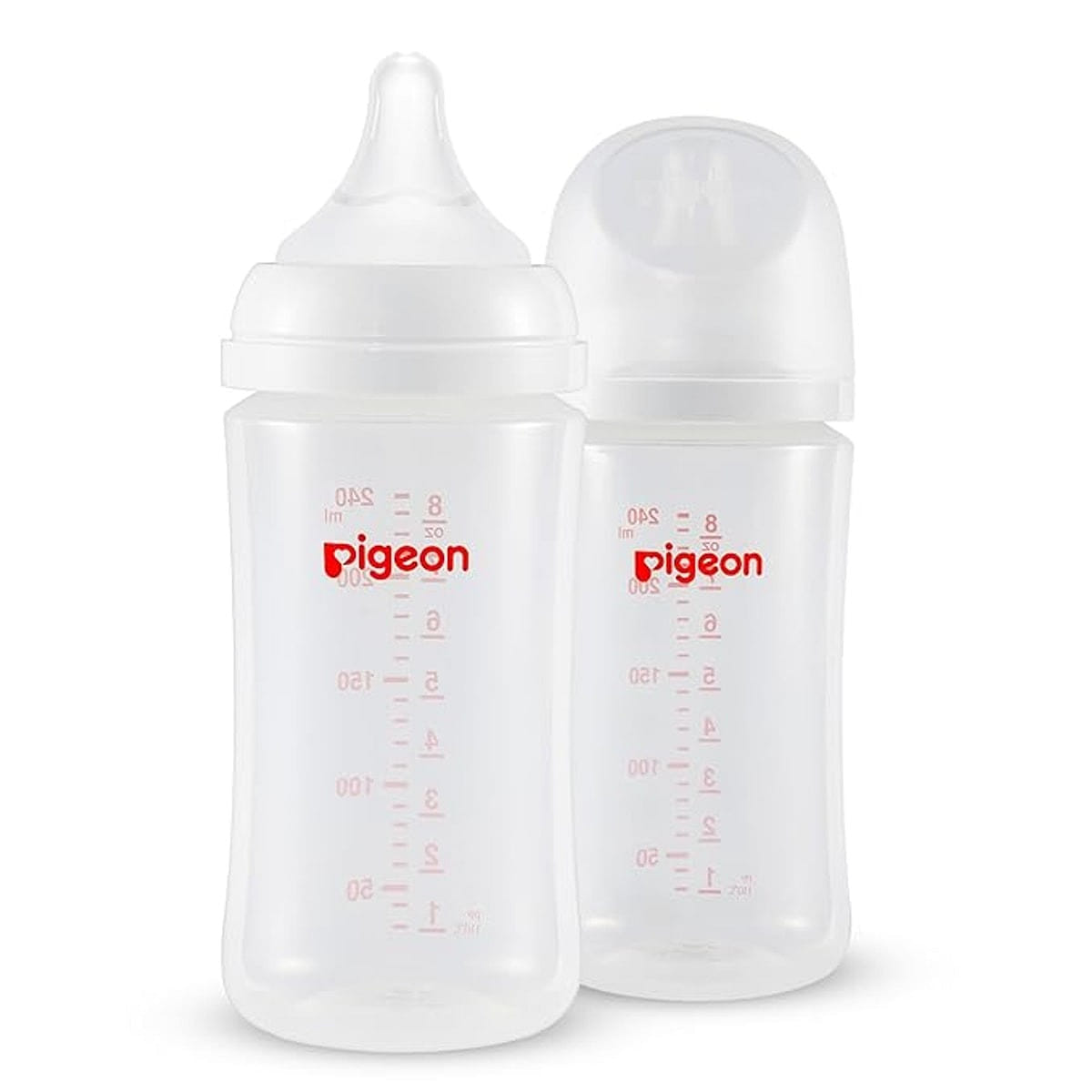 Pigeon PP Nursing Bottle 8.1 Oz Includes M Nipples 2 bottle