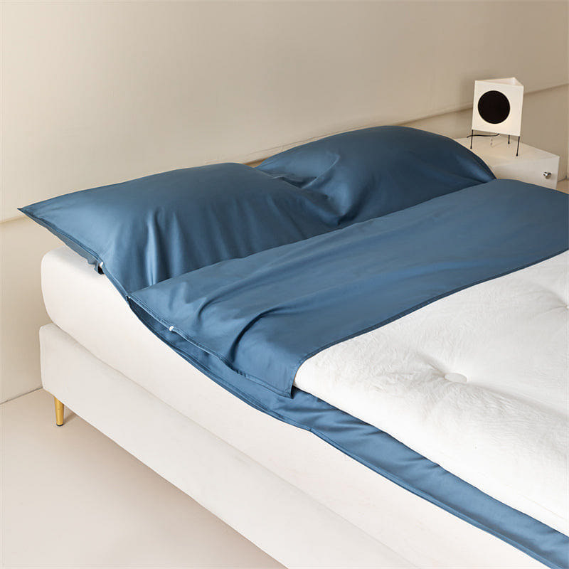 Luxury Cotton Travel Sleep Sack Aegean Blue-King 2000 g