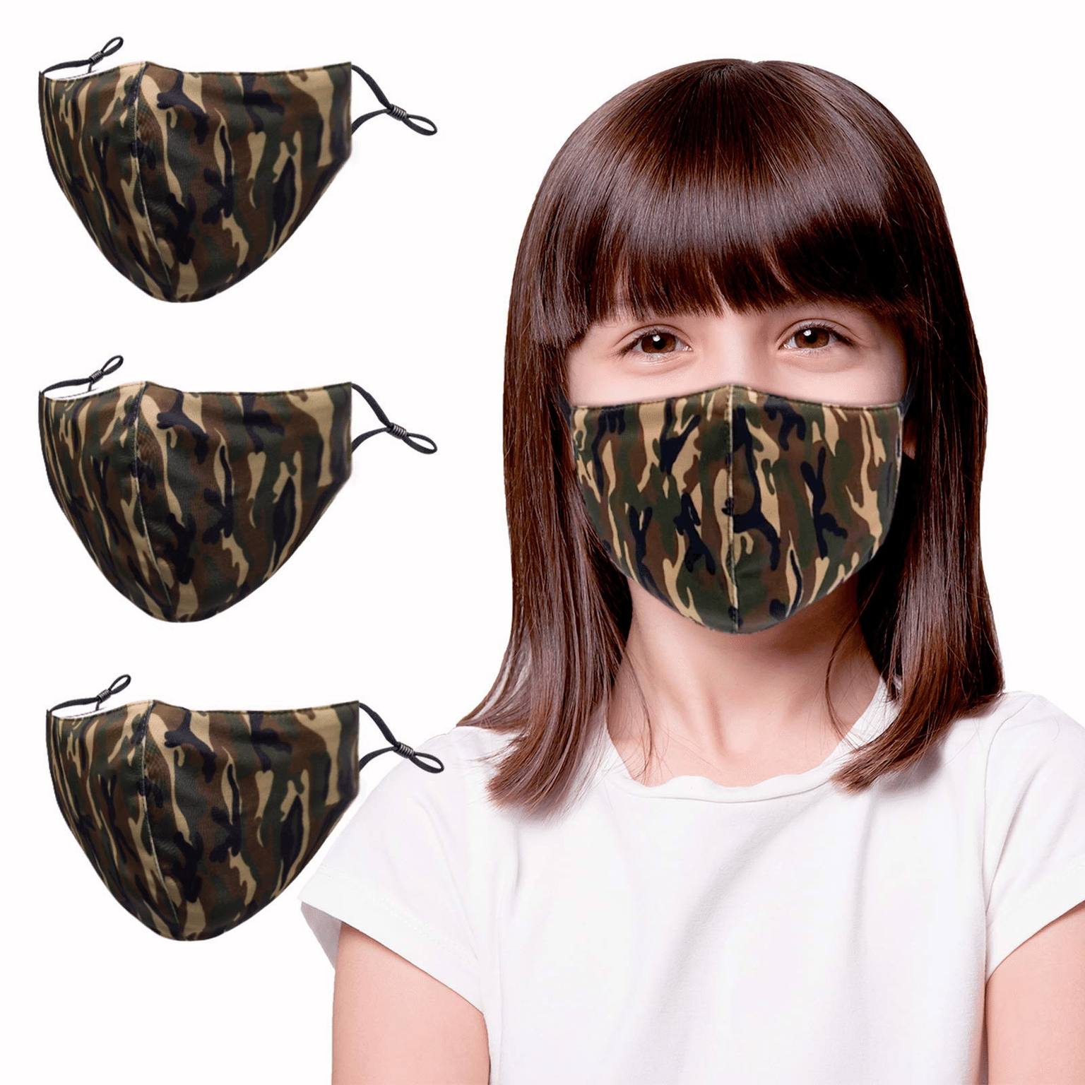 TomrickCare Kids Masks Washable,Reusable,Adjustable,3 PCS 1 개입