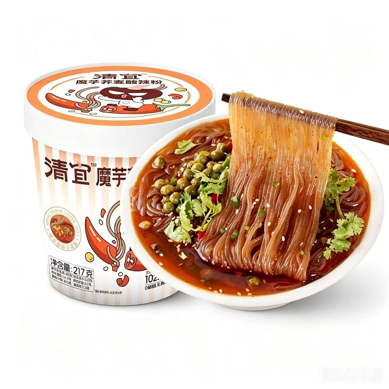 Qingyi Konjac Sour and Spicy Buckwheat Light Meal 217 g