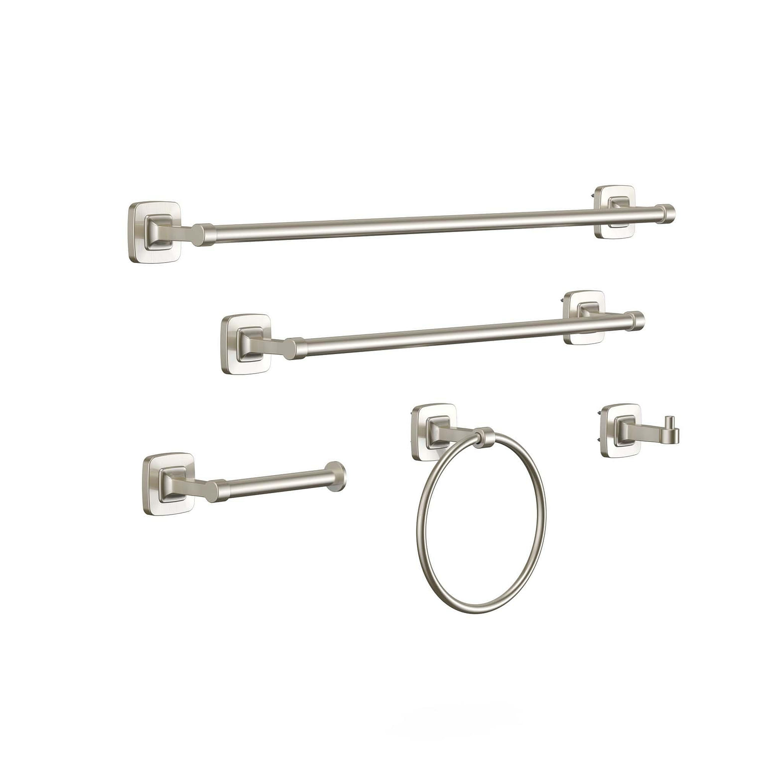 5-Piece Bath Hardware Set with Towel Ring/Bar Toilet Paper Holder Hook in BN 2.56 ปอนด์