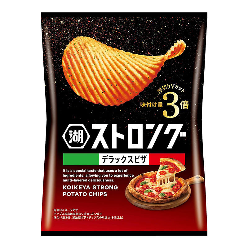 Koikeya Strong Potato Chips Super Rich Pizza 55 그램