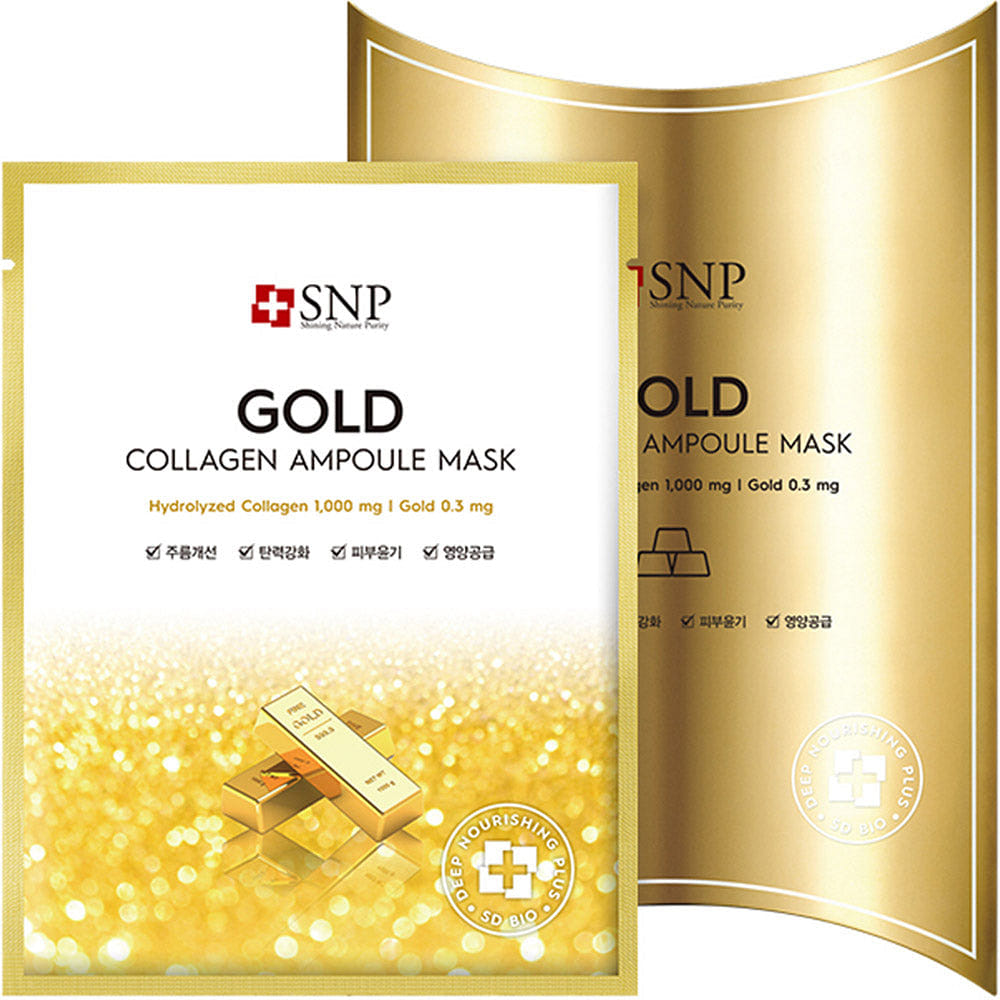 SNP Gold Collagen Ampoule Mask 25ml x 10PCS 1 each