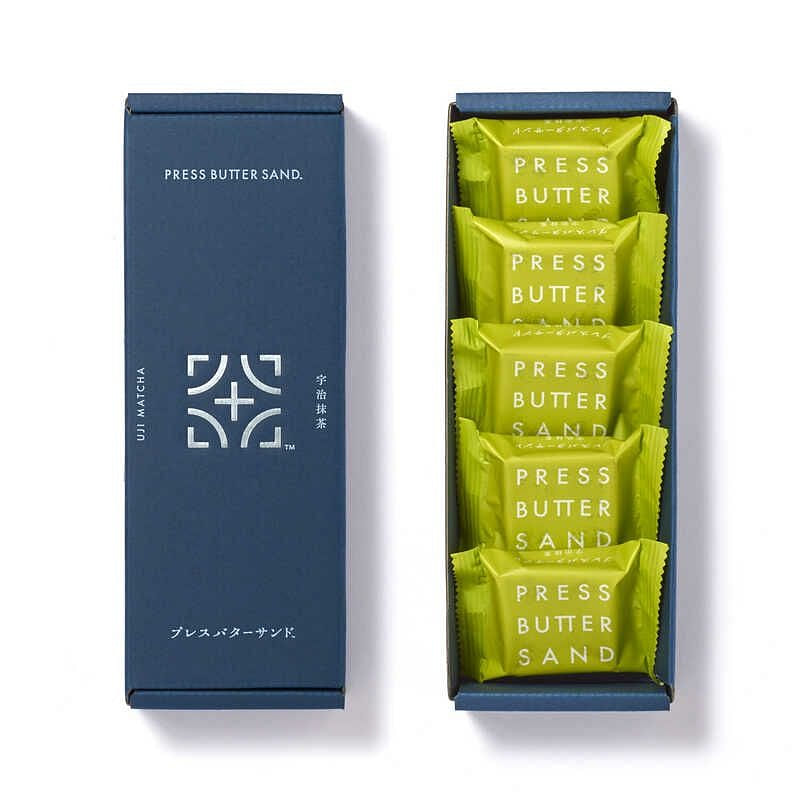Uji Matcha Cream Sandwich Cookies 5pcs 1 box
