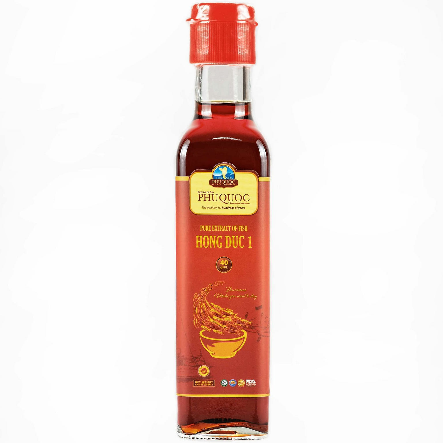 Phu Quoc Hong Duc 1 Fish Sauce 40*N 100% PURE 250 ml