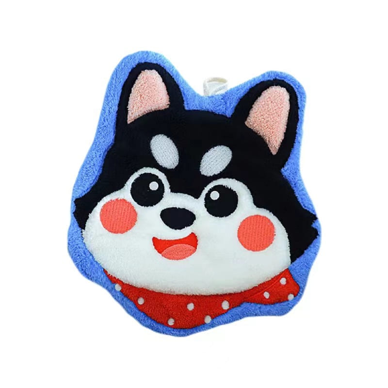 Thicken The Puppy Hand Towel- Blue-Backed Husky XL 1 cái