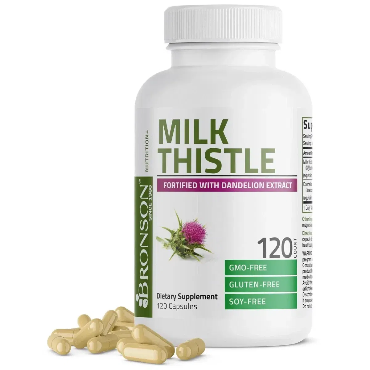 Bronson Milk Thistle & Dandelion 120 Caps 1 pack
