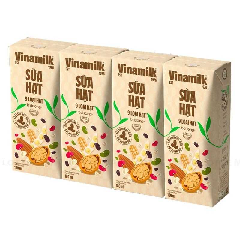 VINAMILK 9 LOẠI HẠT ÍT ĐƯỜNG 180 ml