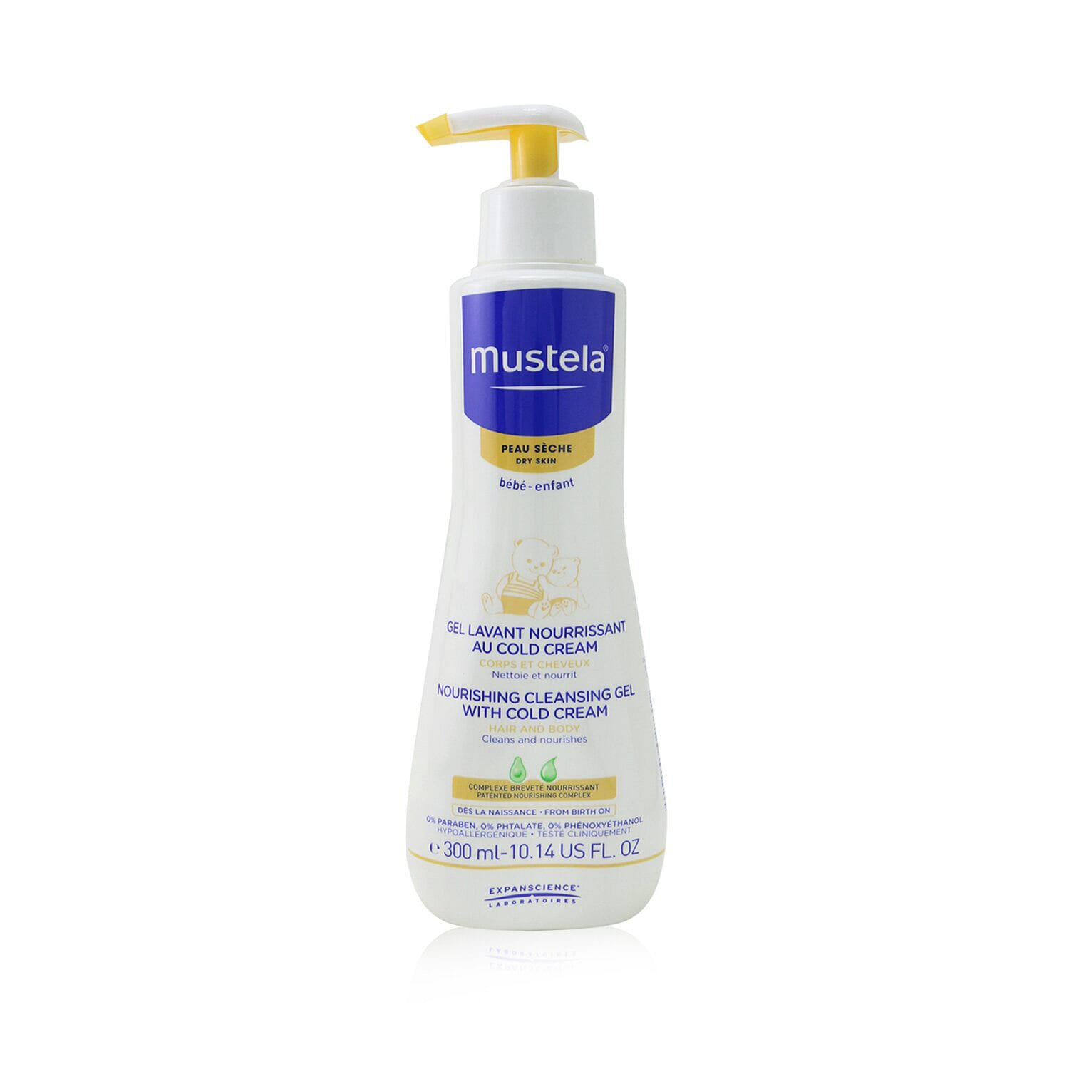 Mustela Nourishing Cleansing Gel with Cold Cream For Hair &amp; Body - For Dry Skin 300ml/10.14oz 300 ml