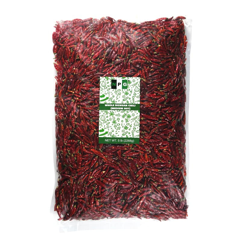 NPG Sichuan Dried Chili Peppers Medium Hot 5LB 2268 그램