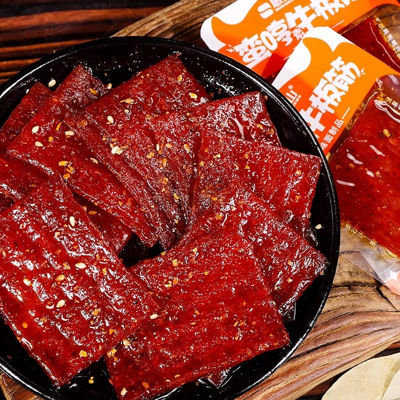 Vegetarian beef tendon 10 packs spicy gluten Hunan 1 ส่วน