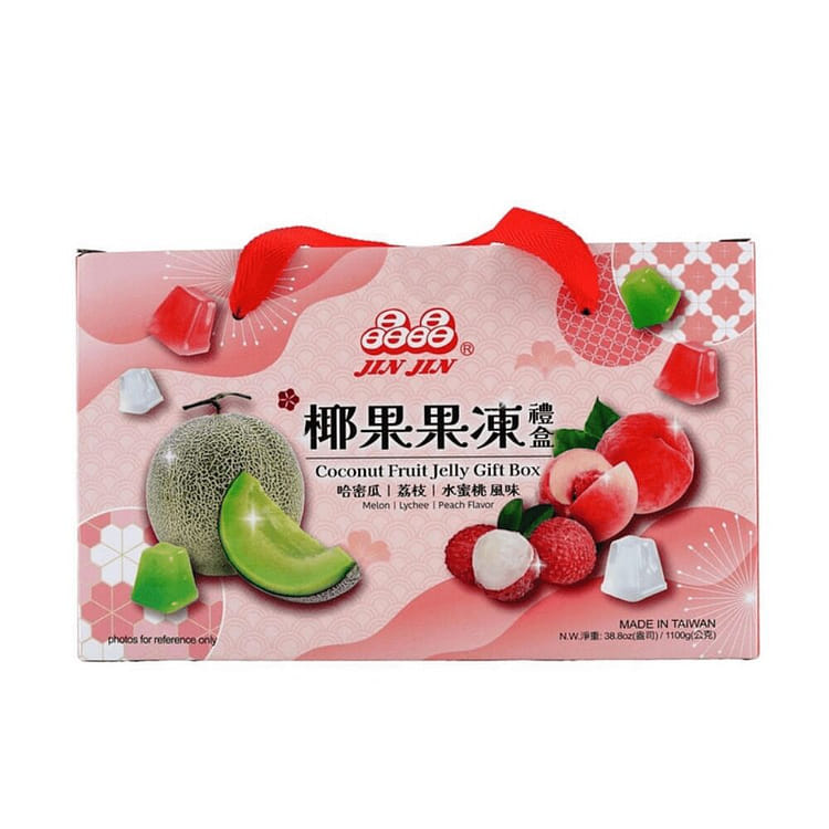 JING JING Coconut Fruit Jelly Gift Box,Melon+Lyche 1 box - Weee!