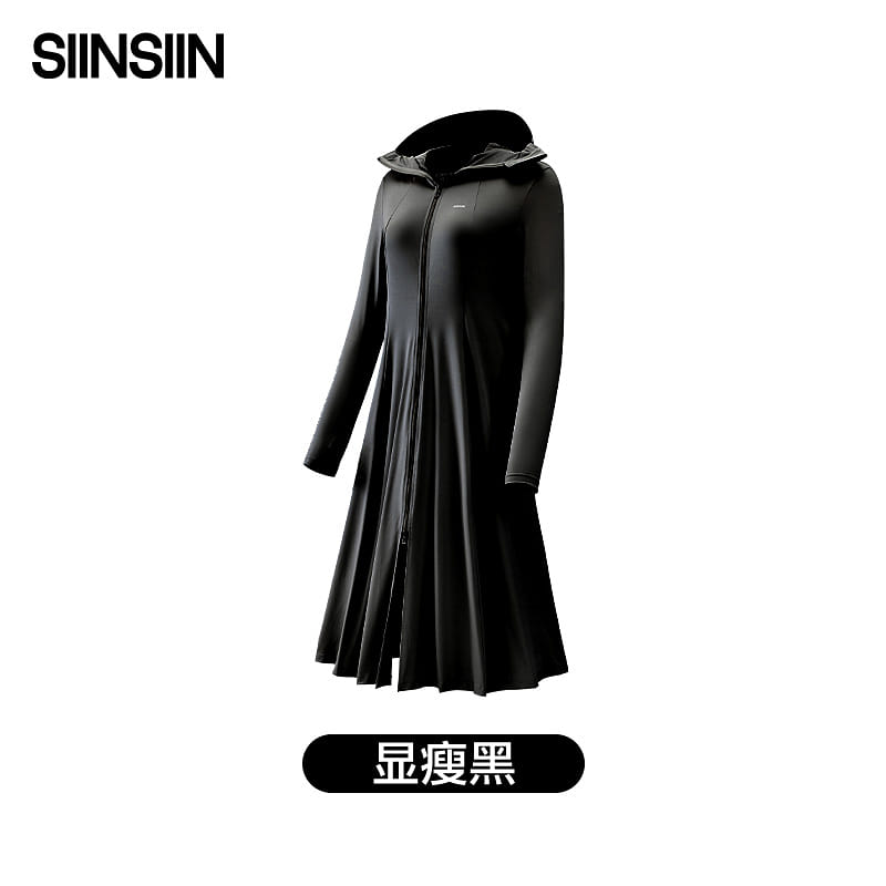 SIINSIIN Long Sunscreen Clothing Whole Body Black 1 カウント