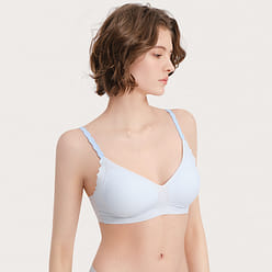 우브라스 무사이즈 민트 쿨 브이넥 웨이브 브라 조끼-스탠더드-민트 아이싱-원 100 그램