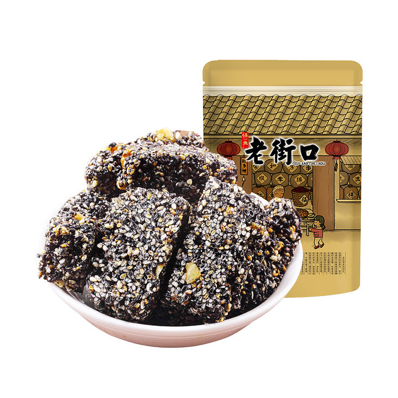 老街口黑芝麻花生酥茶點零食150g*2袋 300 克