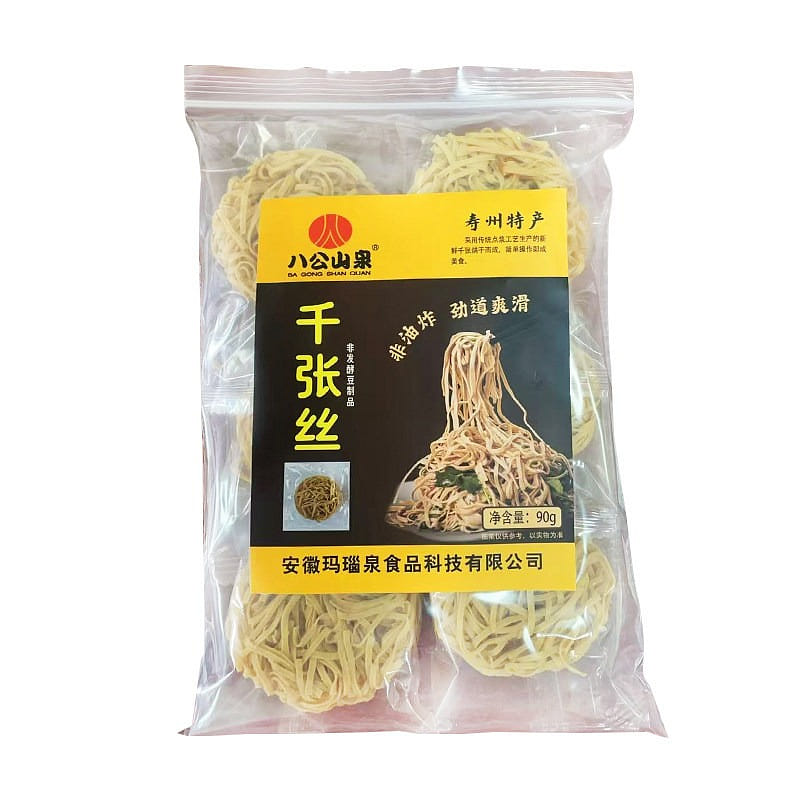 八公山特產 八公山泉烘乾千張絲百葉免煮90g*1 90 克