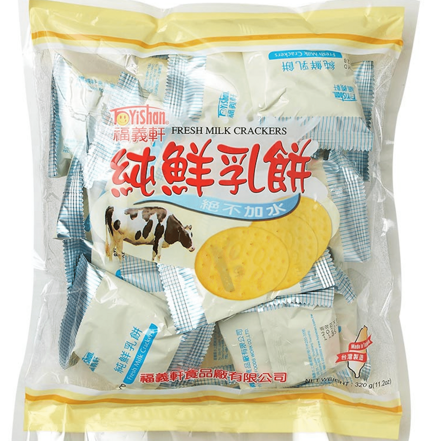 FuYiShan Fresh Milk Crackers (Large Bulk) 320 g / 1bag 1 개입