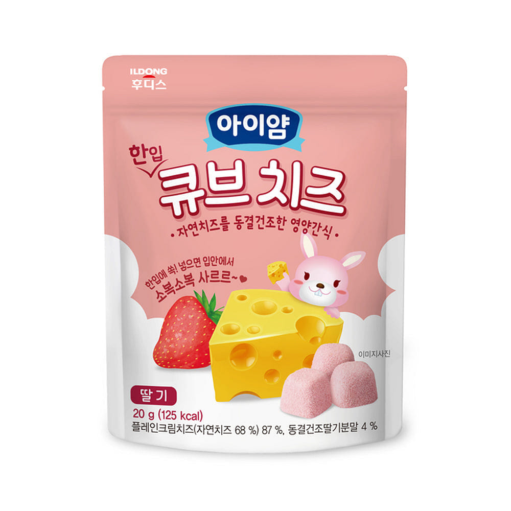 ILDONG FOODIS Aiyam One Bite Cube cheese Strawberry 20 g
