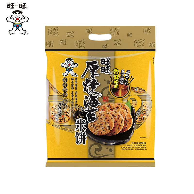 Want Want Thick-Fried Seaweed Rice Cake 385 g