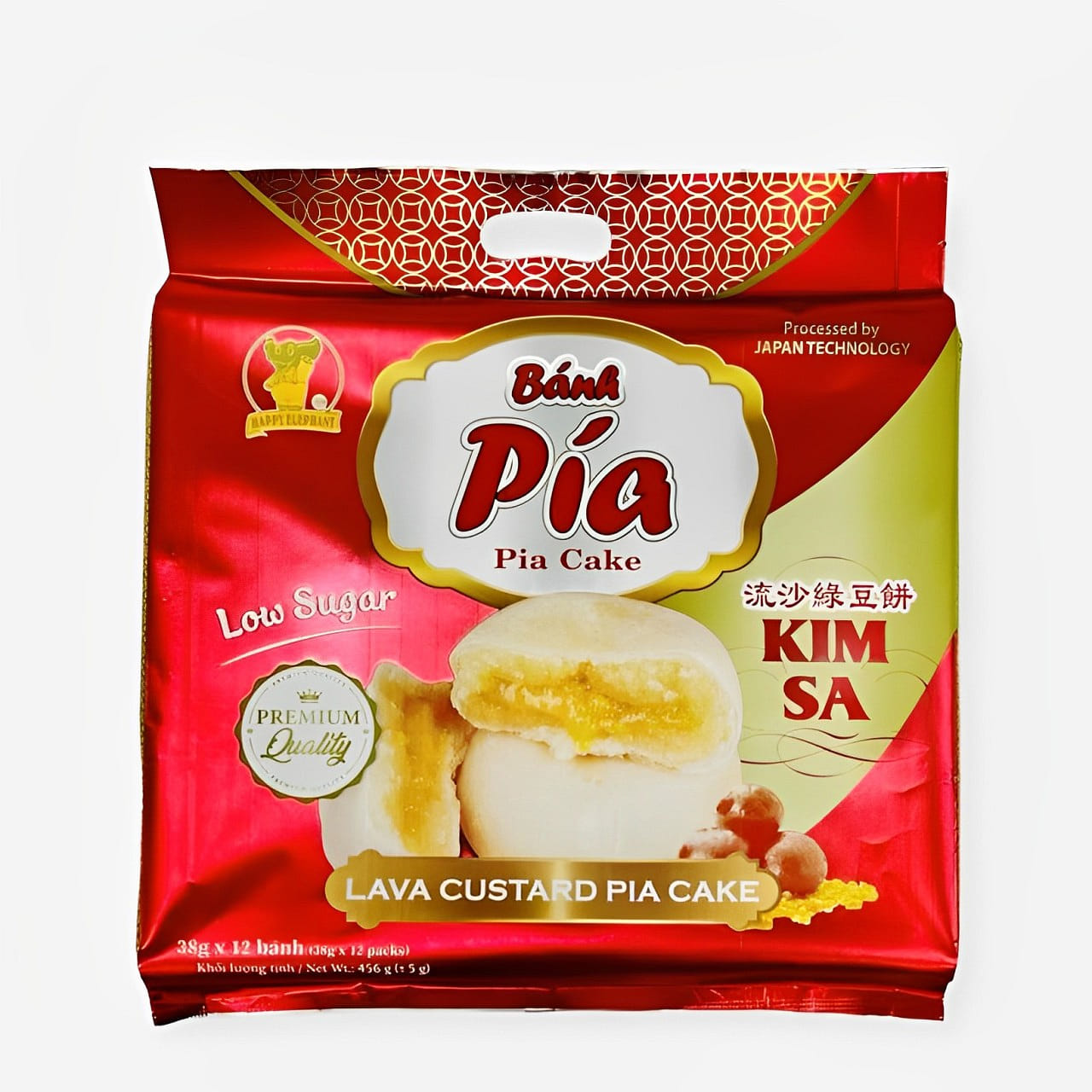 Happy Elephant Pia Cake 紫菜蛋奶綠豆金沙 456 克 1 份