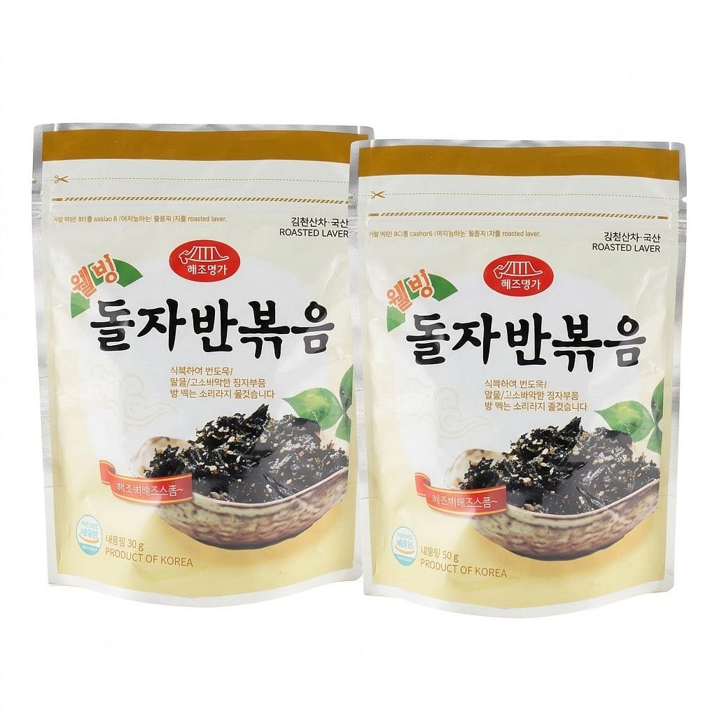 Korean Roasted Rock Seaweed Flakes, 50g x 2PK 2 pack