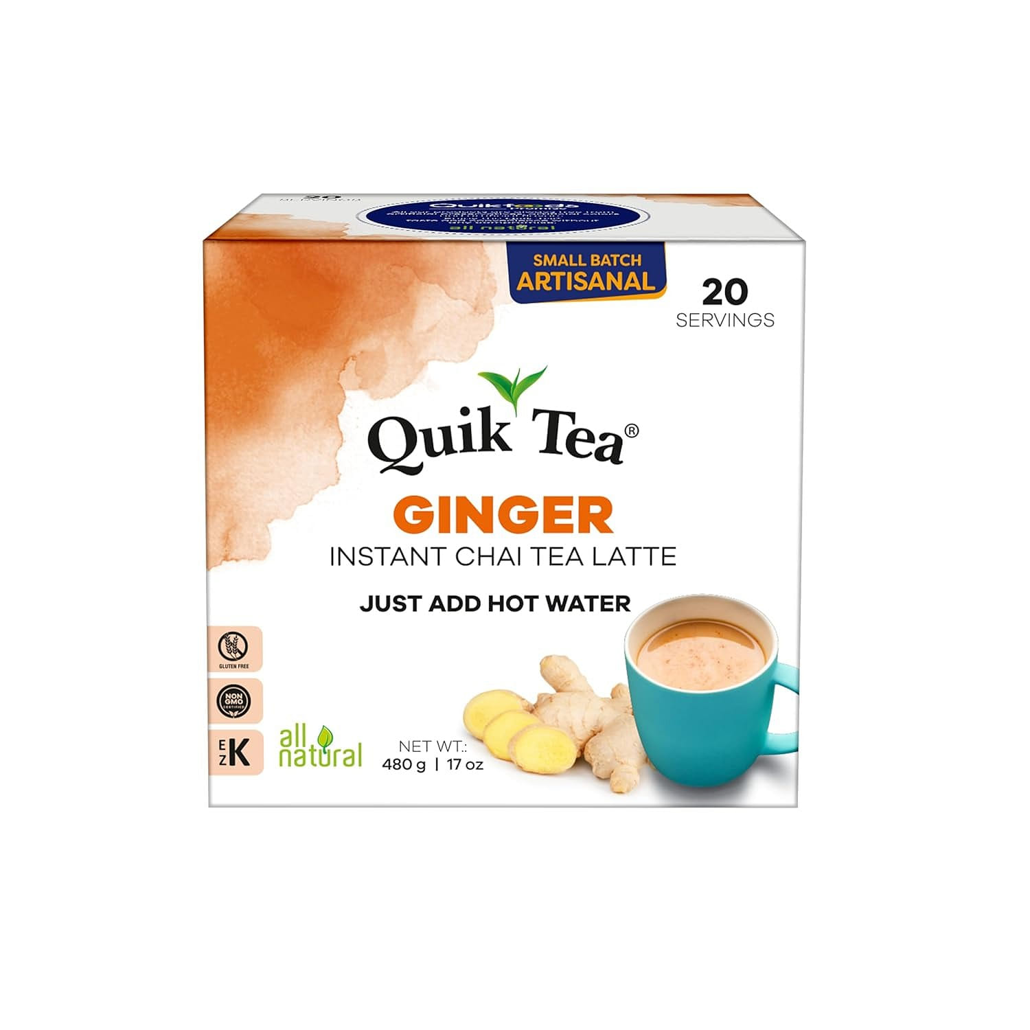 QuikTea 姜味柴茶拿铁 - 20 包 1 盒