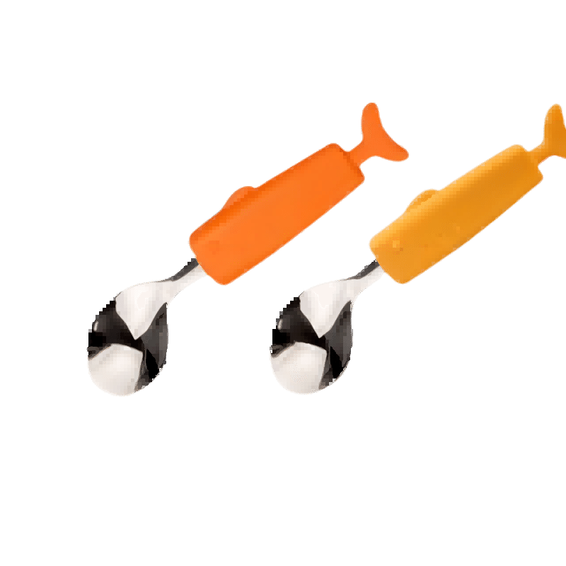 Qing Exhibition Little Shark Children's Spoon and Fork Set 1 개입