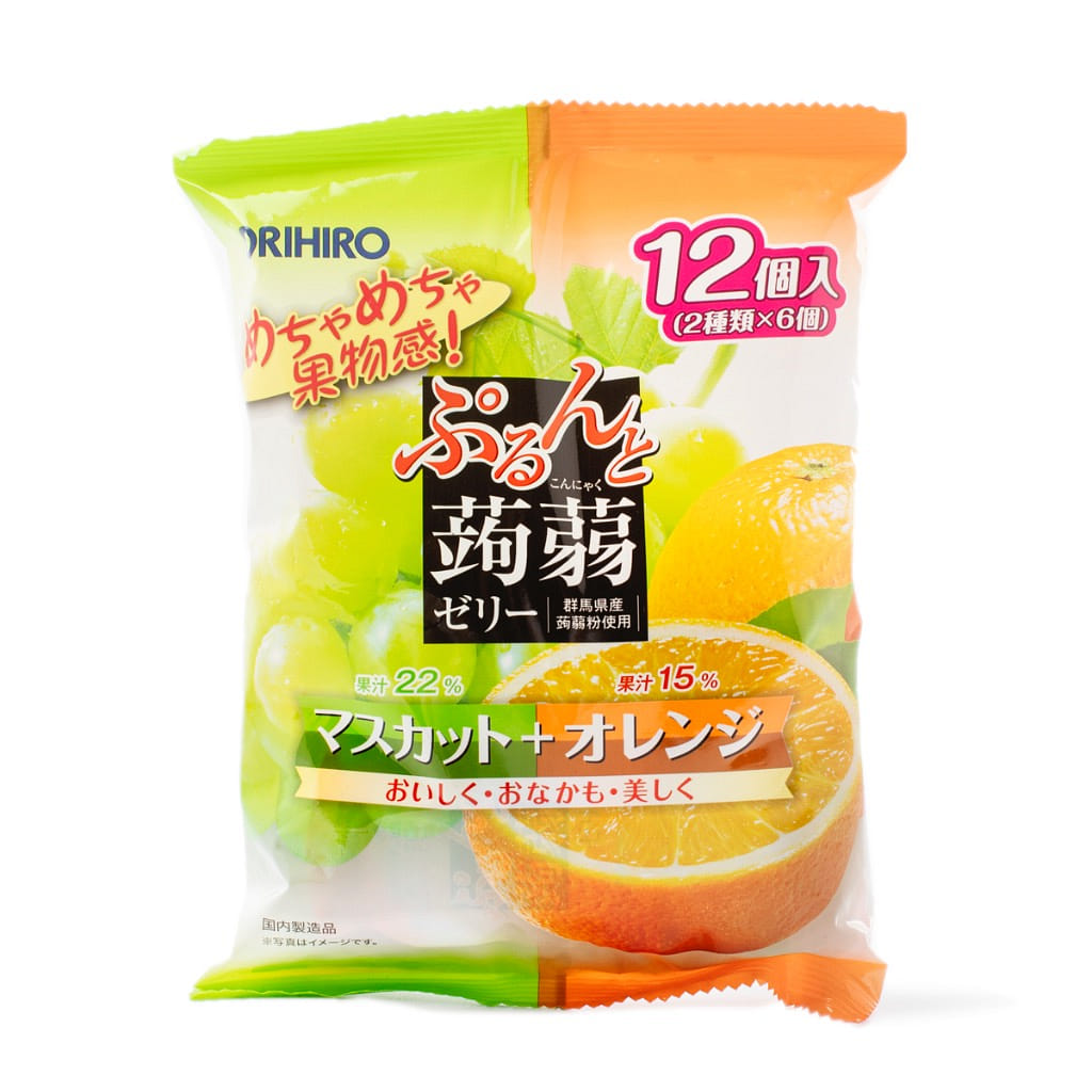 ORIHIRO 곤약젤리 (머스캣&오렌지) 240 그램*12 팩