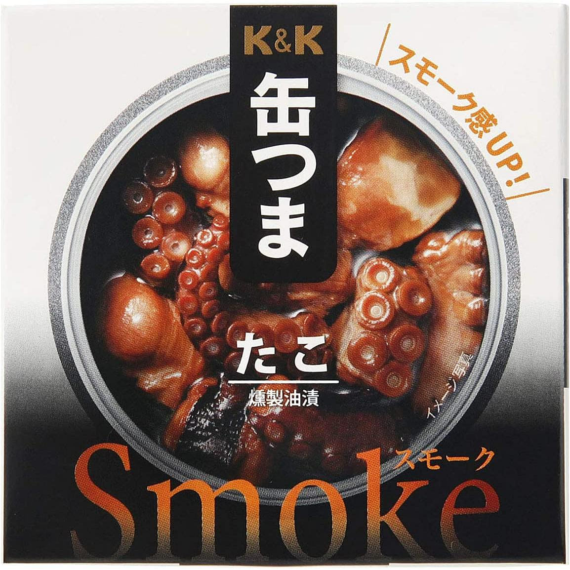 Canned Food Octopus KANTSUMA Smoke Oil Preserved Prepared Snack Japanese 50g 1 can 1 each