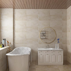 32 英寸宽 x 32 英寸高小号圆形钢框经典壁挂浴室梳妆镜金色 1 个