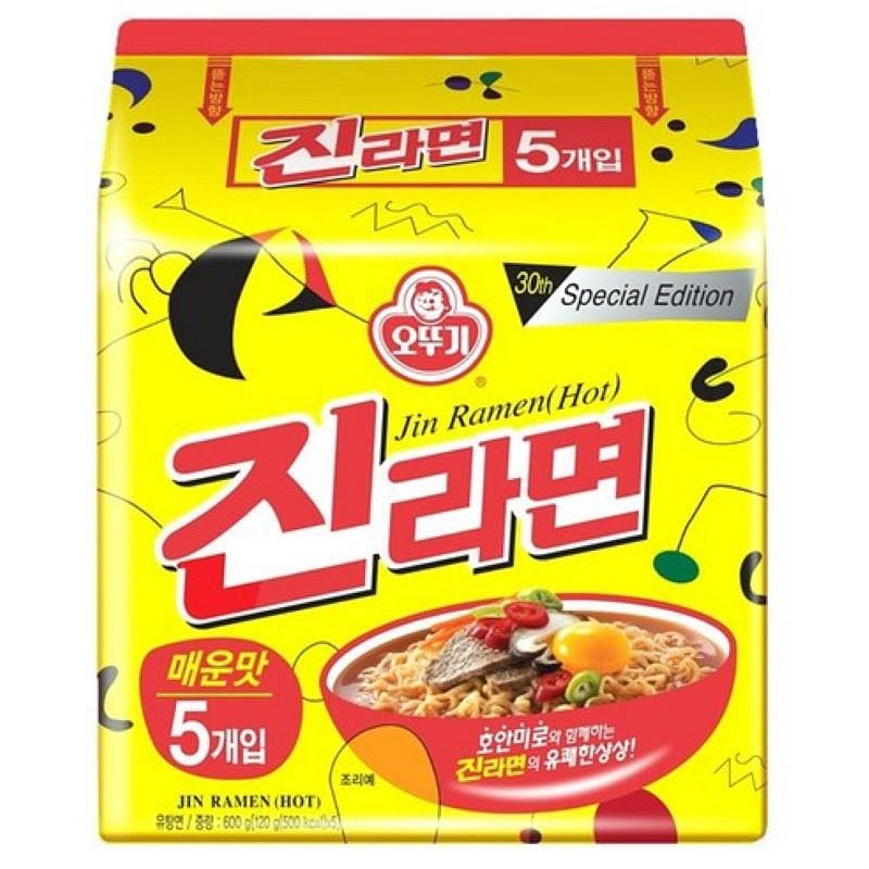진라면 오뚜기 매운맛 ( 120g, 5개입 ) 1 케이스