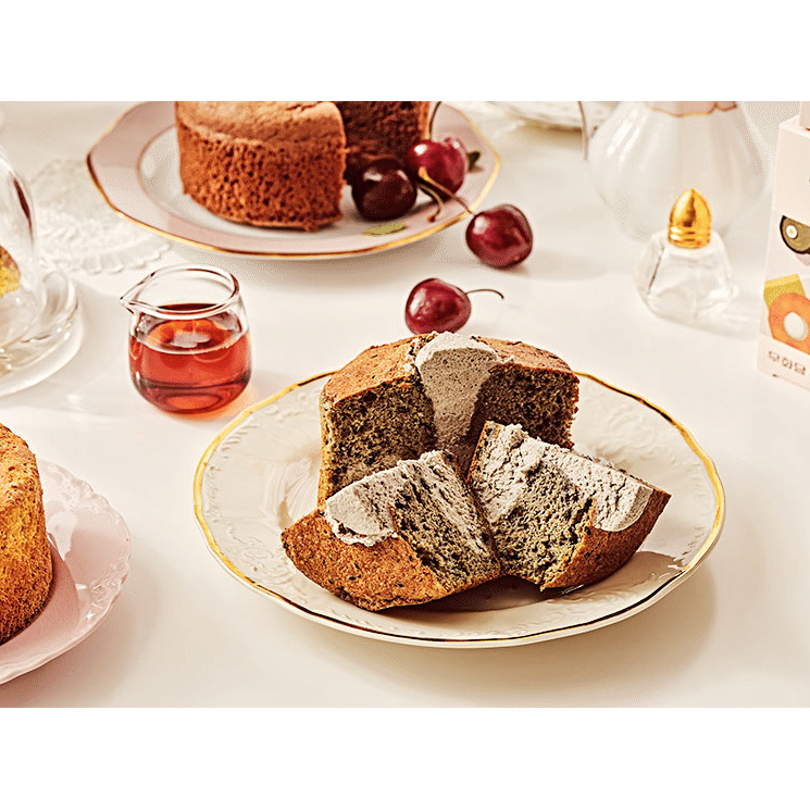 [No fig sugar] Low-sugar whipped cream castella - Black sesame seeds (1 piece) 1.19 lb
