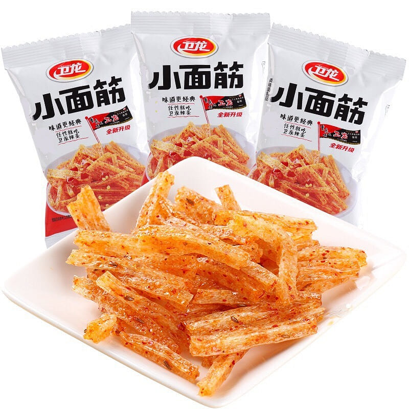 Wei Long Spicy Flavored Small Gluten Seasoned Noodle Products (about 20 packs) 500 그램