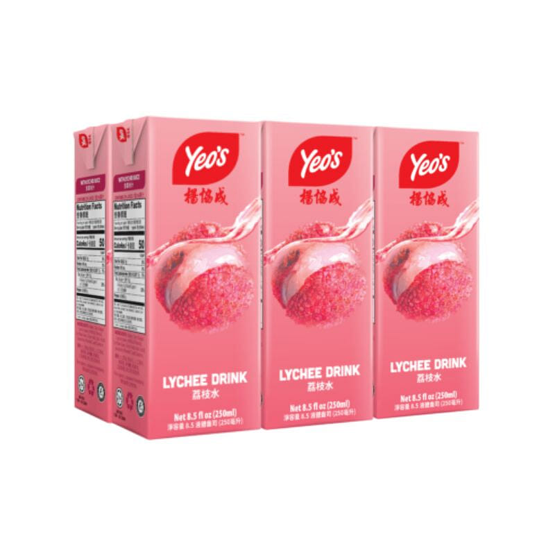 Yeo's Lychee Drink 250ml Pack of 6 1 개