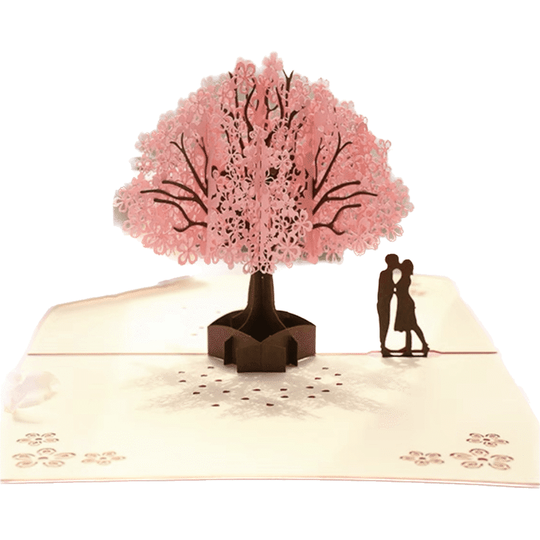 3D Cherry Blossom Greeting Card Perfect for Birthdays and Valentine's Day Gift 1 개