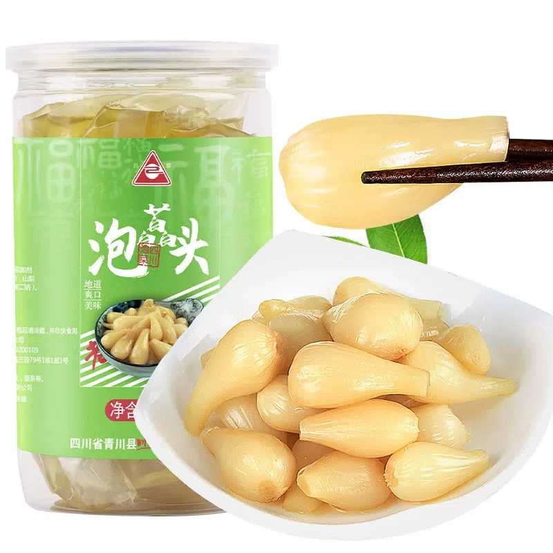 Sichuan Zhen Kimchi pickled scallion is fresh and crispy, Sichuan pickles and pickles are served with rice, and pickled scallion is 500g*1 can 500 g