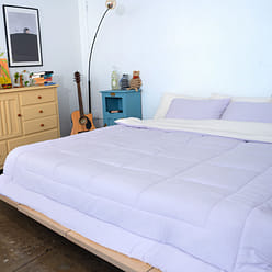 [Final Sale] mumooroom 초극세사 클라우드 차렵이불세트 - Violet&Cream (US Twin) 1 개