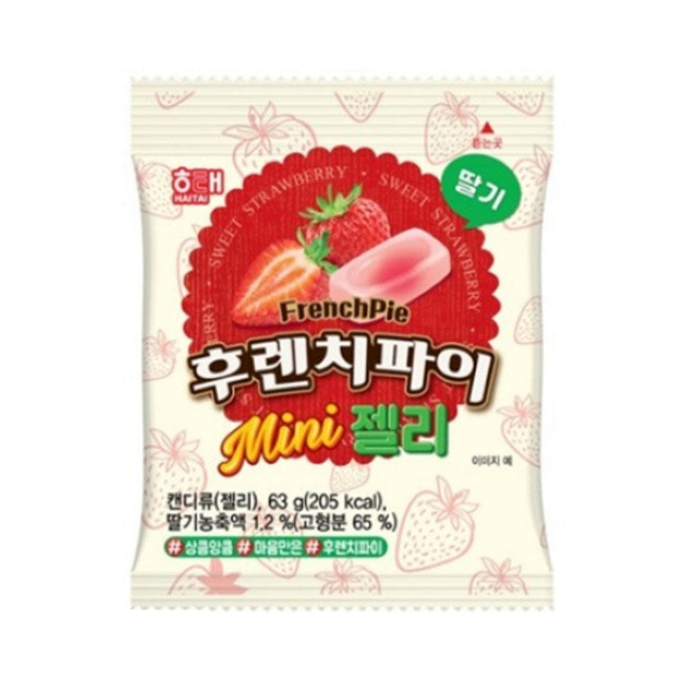 해태 후렌치파이 mini 젤리 딸기맛 63 그램