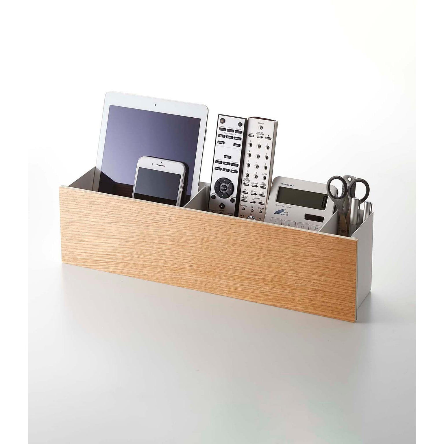 Desk Organizer - Large - Steel + Wood Ash 1 each