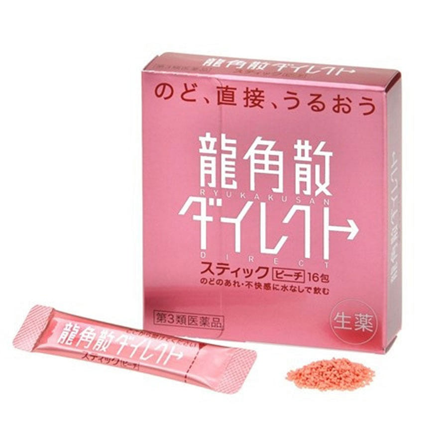 RYUKAKUSANPeachFlavorThroatMoisturizingGranul16pcs 1 hộp