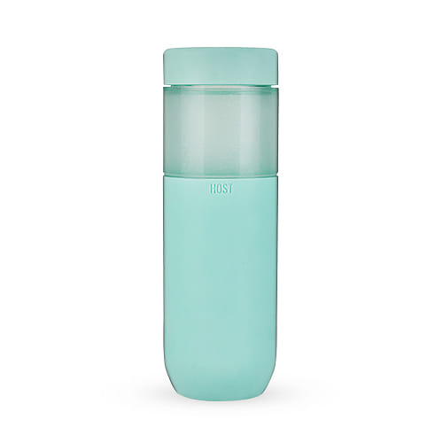 HOST FREEZE Double Walled Daily Water Bottle Freezer Cooling Tumbler with Active Cooling Gel Stainless Steel Lid and Silicone Grip - Set of 1 20 Oz Mint 20 oz