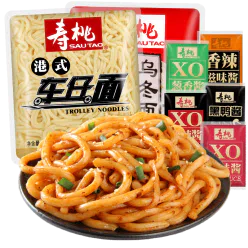 Shou Tao brand Hong Kong-style car noodles non-fried * 1 bag + spicy sauce * 1 bag 180 g