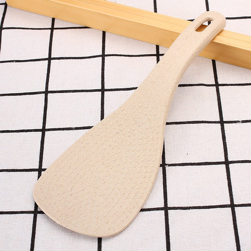2 Pics-Large Plastic Rice Ladle-Khaki 2 カウント
