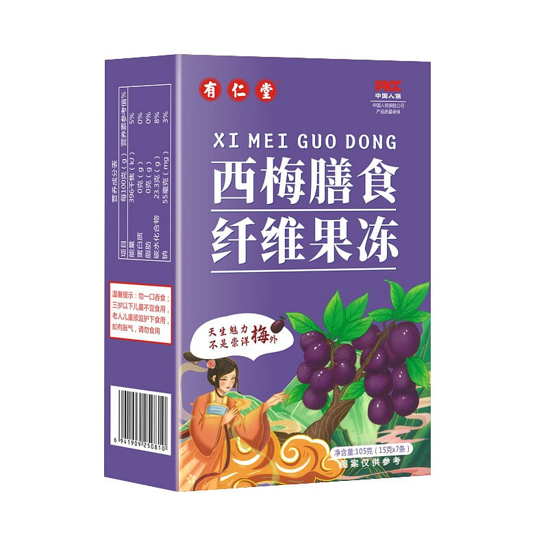 Yurentang Prune Dietary Fiber Jelly 15*7 Strips 105 그램