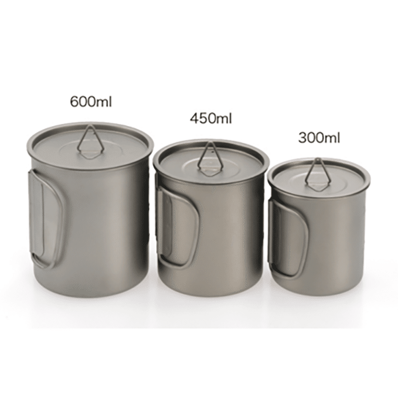 TanXianZhe Outdoor Portable Folding Camping Cup Titanium Cup 600ML 1 個