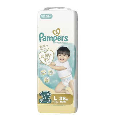 Pampers First Touch Super Jumbo L 9-14kg 38p 1 pack