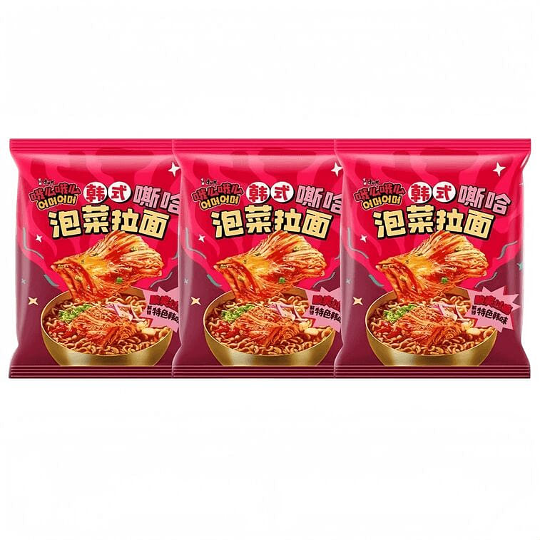 Master Kong OMO Korean Kimchi Ramen - 98g x 3 Bags 294 g