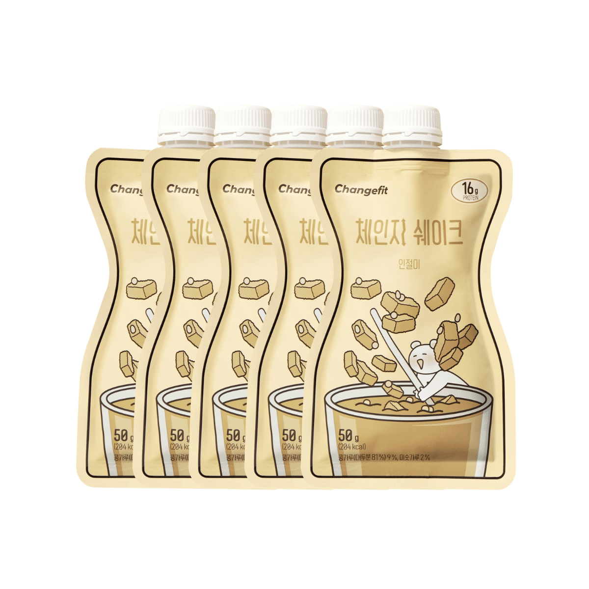 CHANGE FIT Injeolmi On-The-Go Convenient Tasty and Fast Protein Shake 5 개입