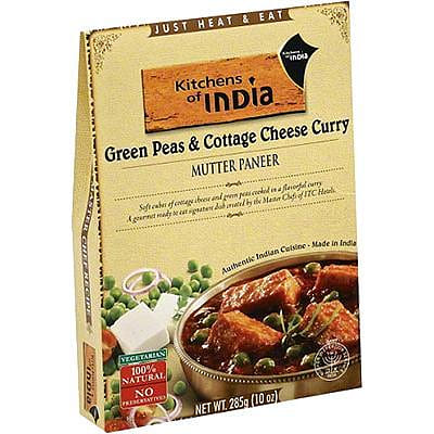 Kitchens of India Mutter Paneer - Green Peas & Cottage Cheese Curry (Ready-to-Eat), 10 oz box 10 オンス